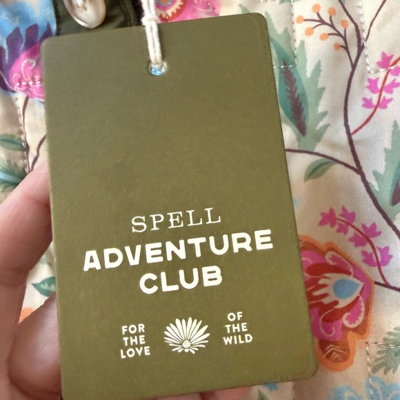 SPELL Valley Quilted Reversible Jacket floral & Green NWT button front closure - Picture 11 of 11